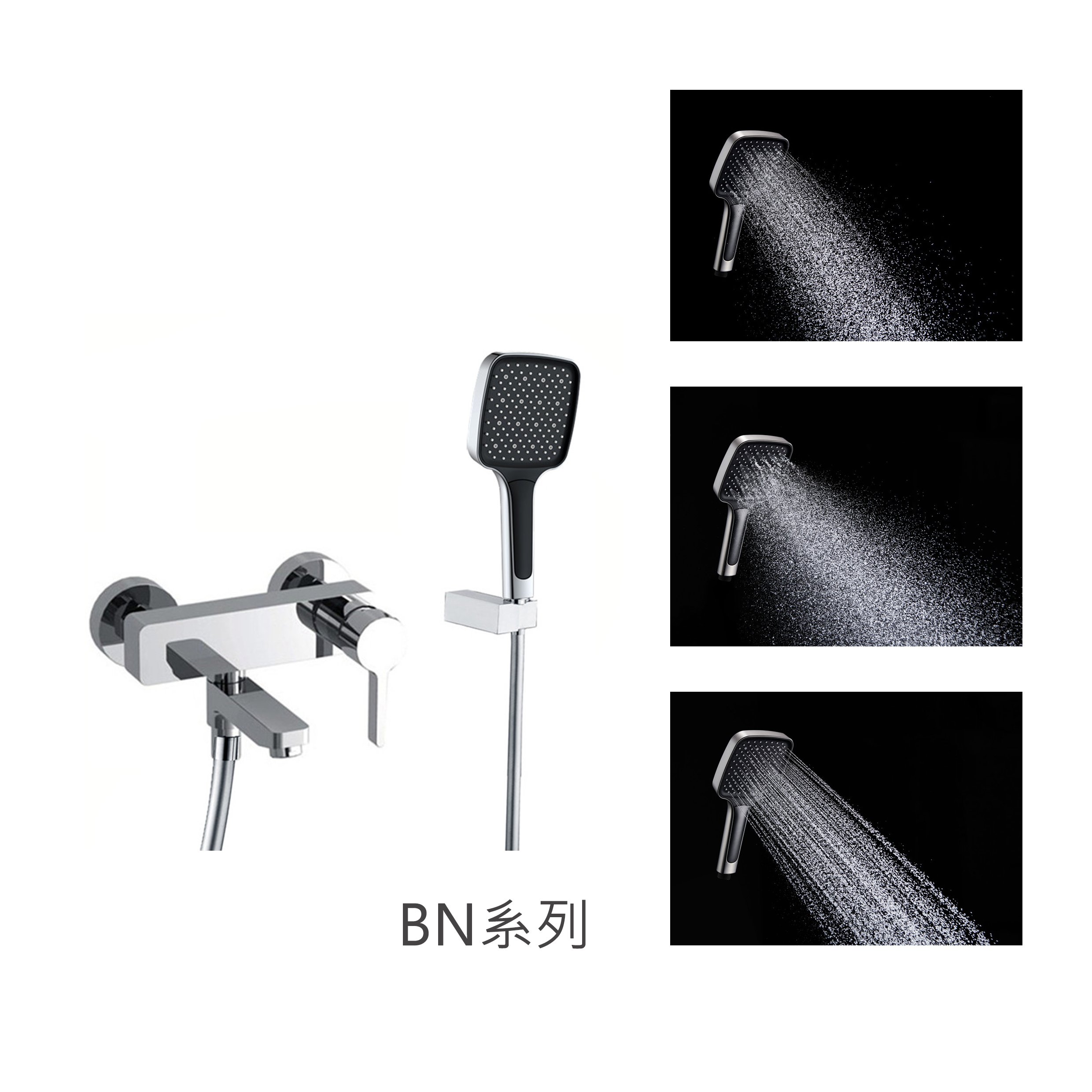 RONCRAX - IDEAVIT8 精緻出水切換龍頭 / 多款蓮蓬頭可選 / RN-105232-K-1 / RN-105235-0單瀑布款