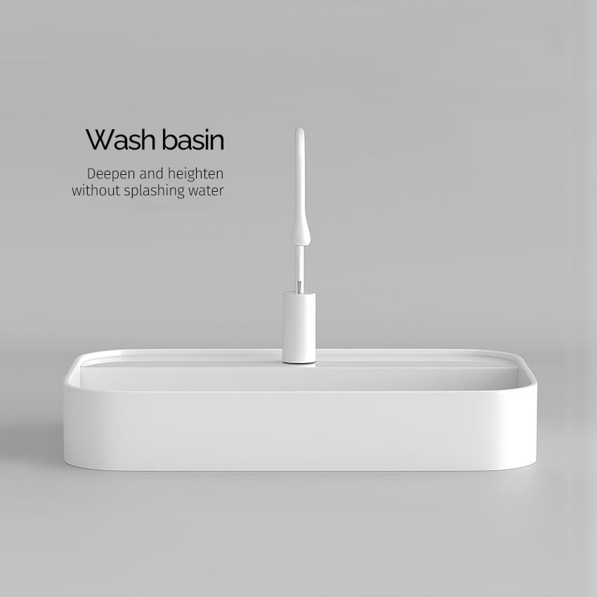 IDEAVIT - 橢圓弧角 / 薄邊台上盆 - KW15103-B (盆上龍頭 / 無溢水口)