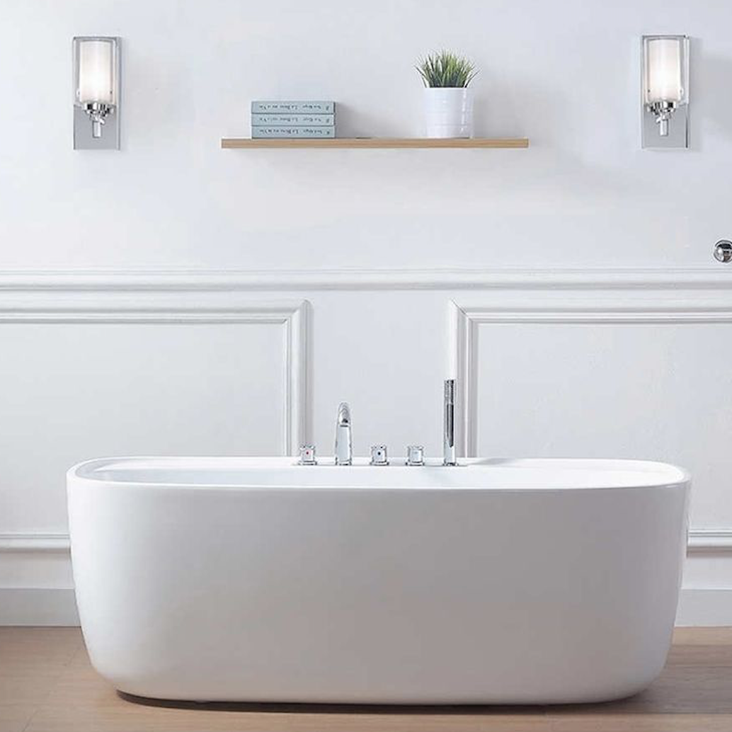 IB系列 - 缸上型多件式浴缸龍頭平台款 - 獨立無縫一體成型奈米缸 / IDE-6665S