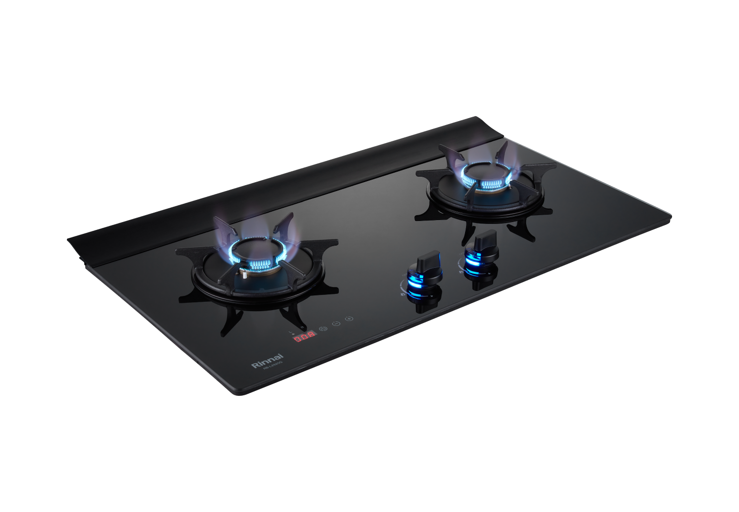 Rinnai林內-檯面式彩焱玻璃雙口爐-RB-L2620G(B)