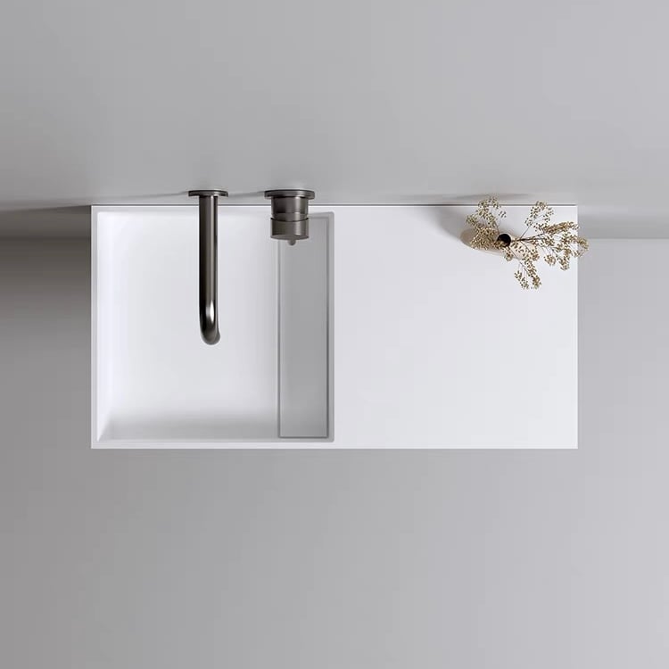 IDEAVIT - 人造石手工製長型掛盆 K-202A-T-SN