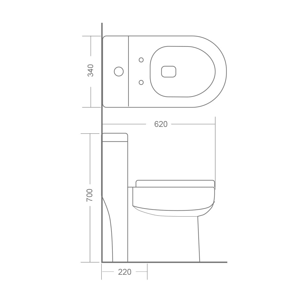 MRBEAR - NEW!! 兩段式省水單體馬桶 / PMA-2957.2
