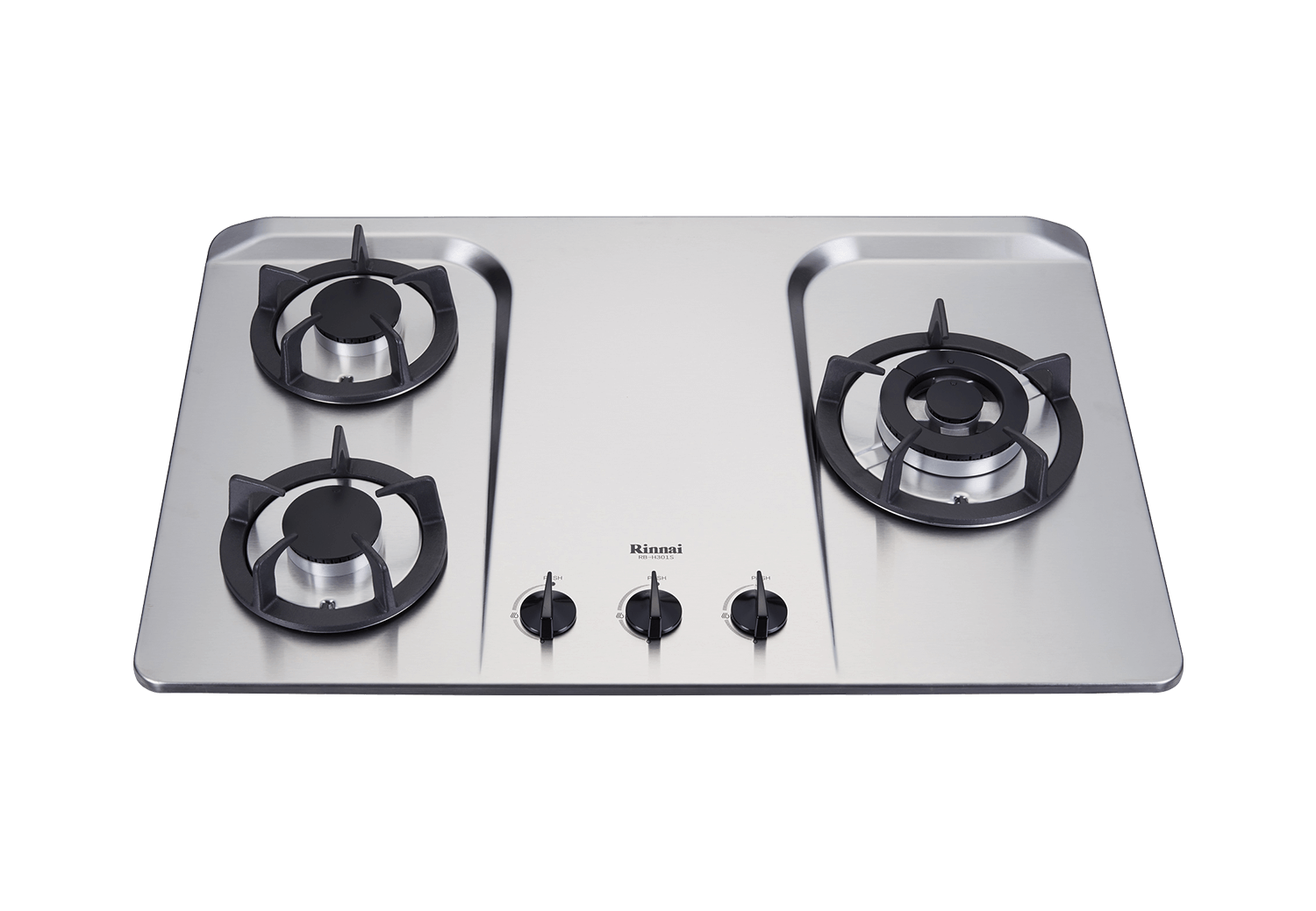 Rinnai林內-檯面式防漏不銹鋼三口爐-RB-H301S(R)