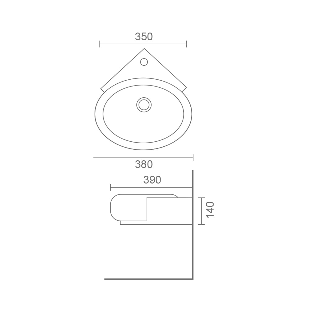 MRBEAR - 掛牆角落盆 / PMA-1037