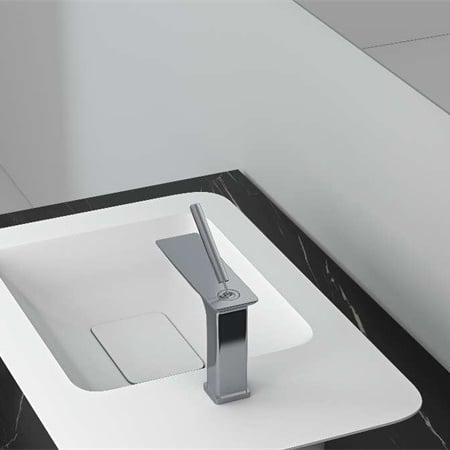 DE系列 - 方體細緻把手面盆龍頭 - BW-100334