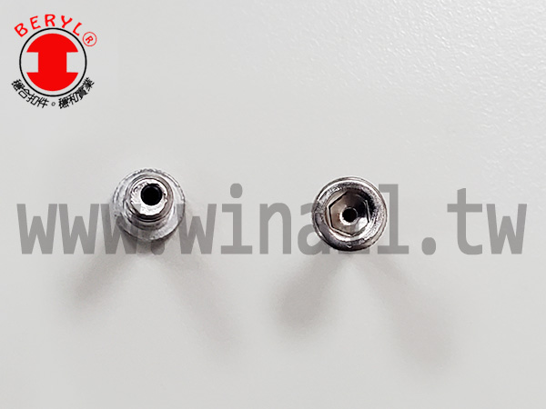 有頭內六角真空螺絲 - 白鐵
