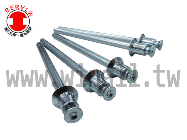 雙平頭(透空)拉釘 -全鐵