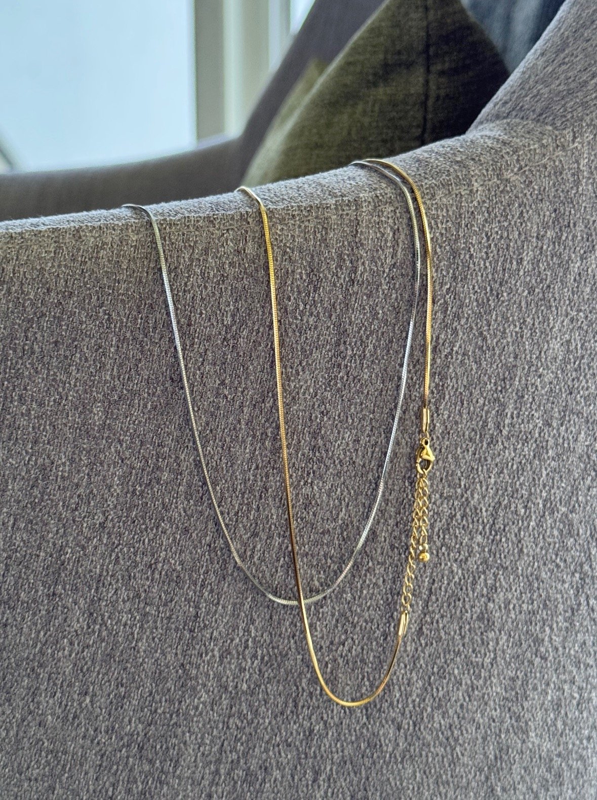316L Thin Snake Chain Necklace 圓蛇骨項鍊
