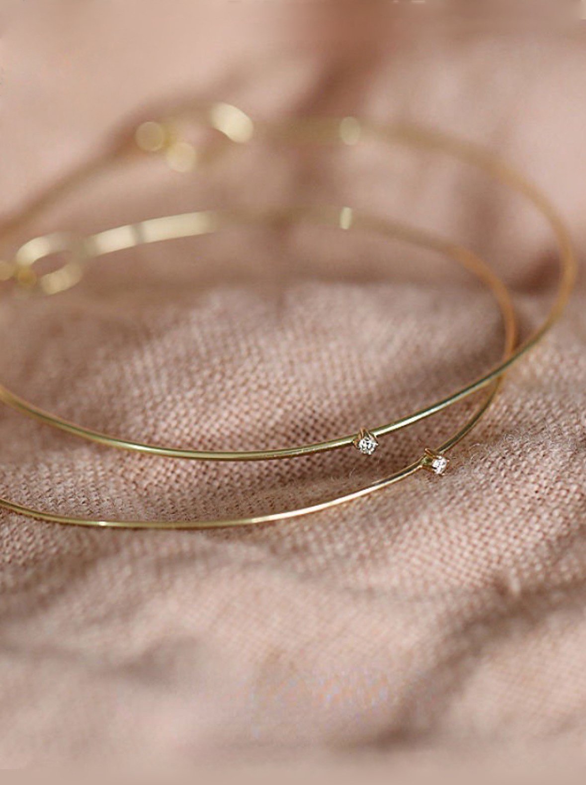 S925 Solitaire Diamond Bangle 單鑽可調式手環