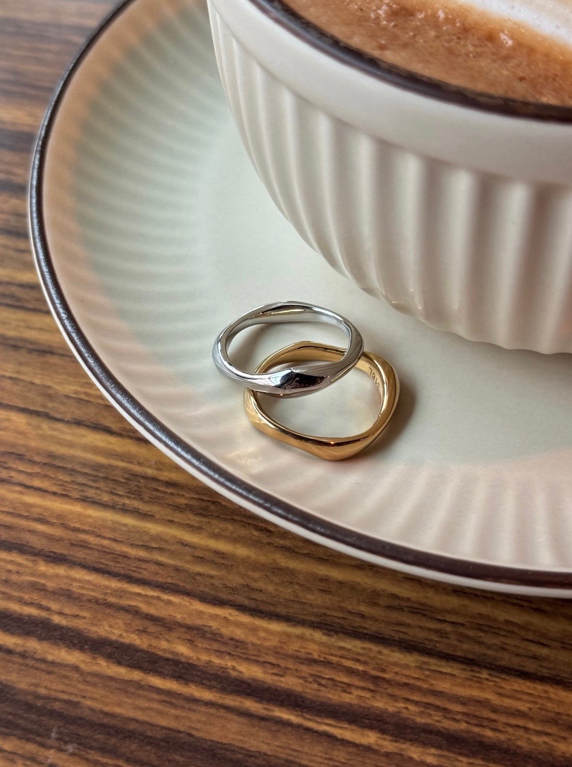 316L Minimalist Wave Ring 造型波浪戒指