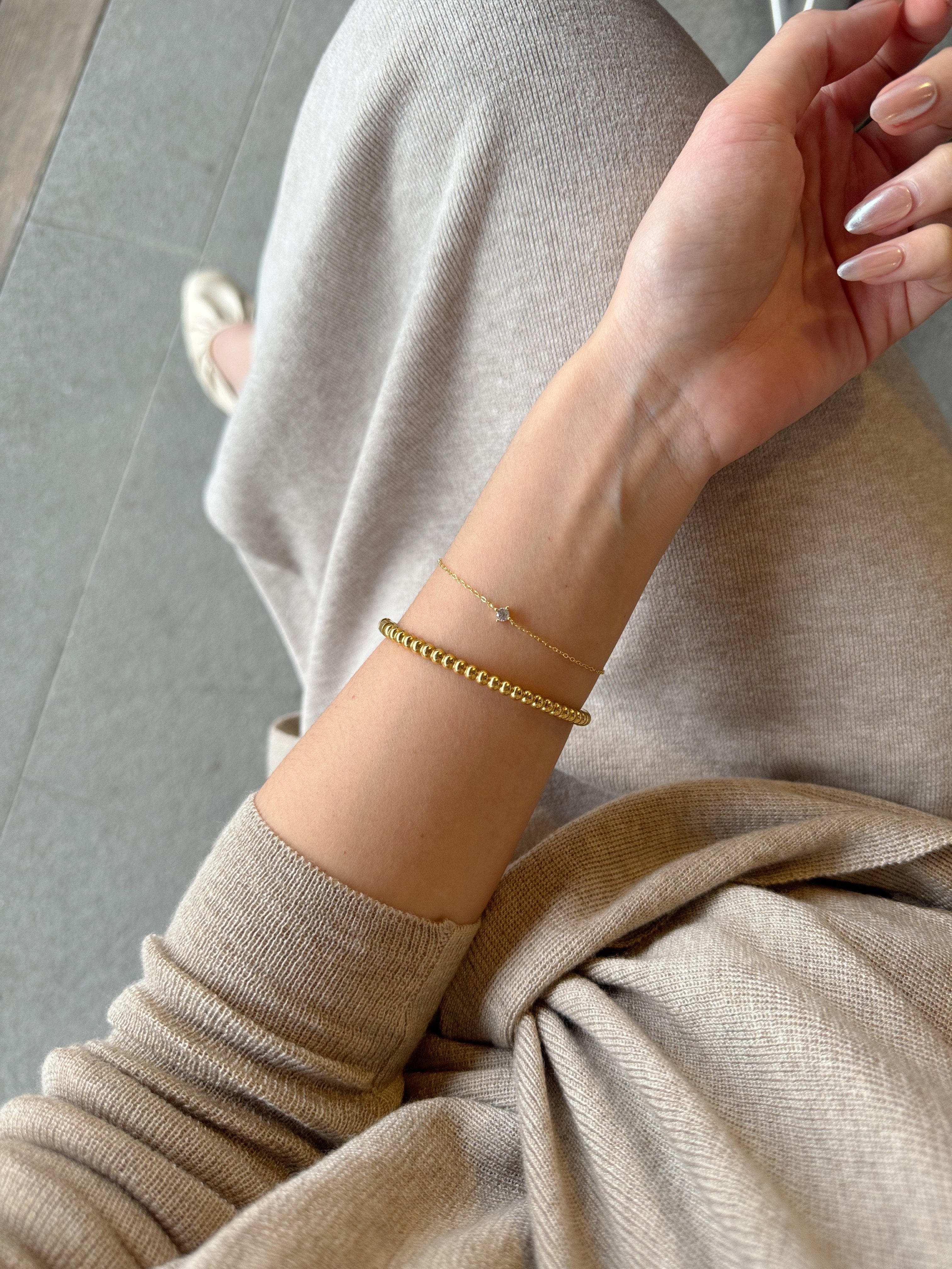 18K Golden Beans Bracelet 豆豆橢圓手鐲