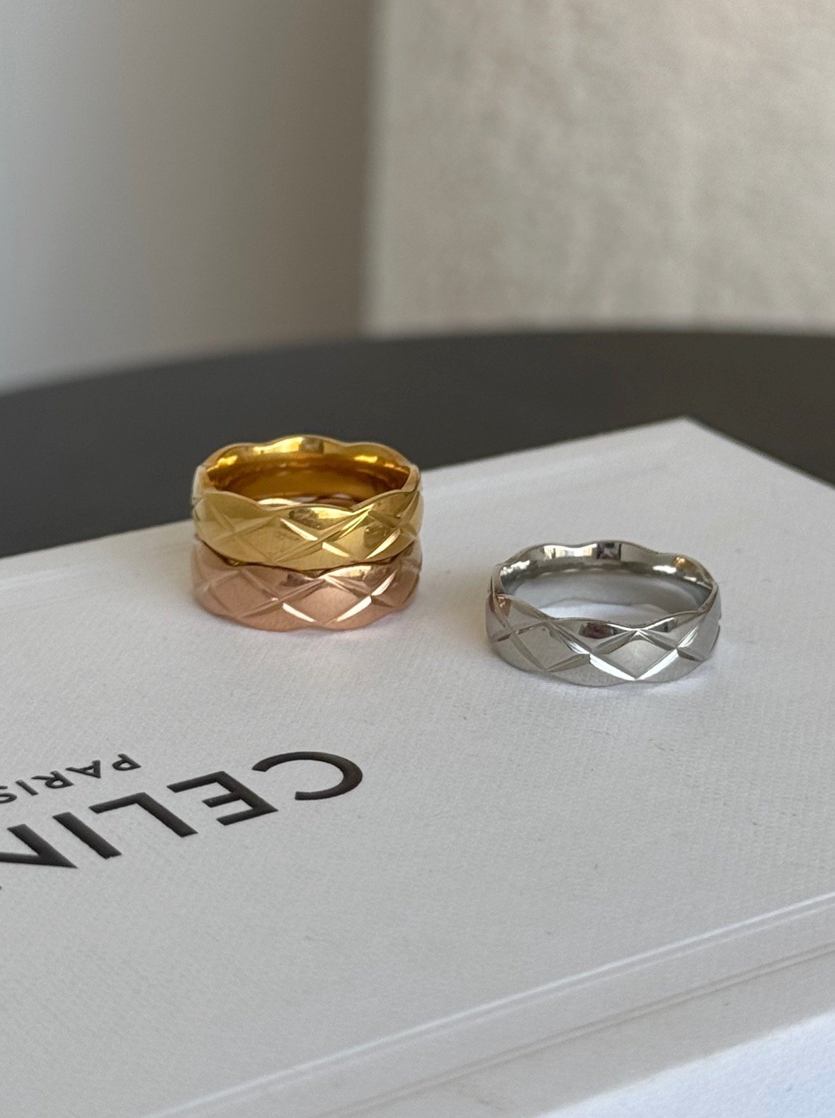 18K Chanel Style Ring 菱格紋戒指