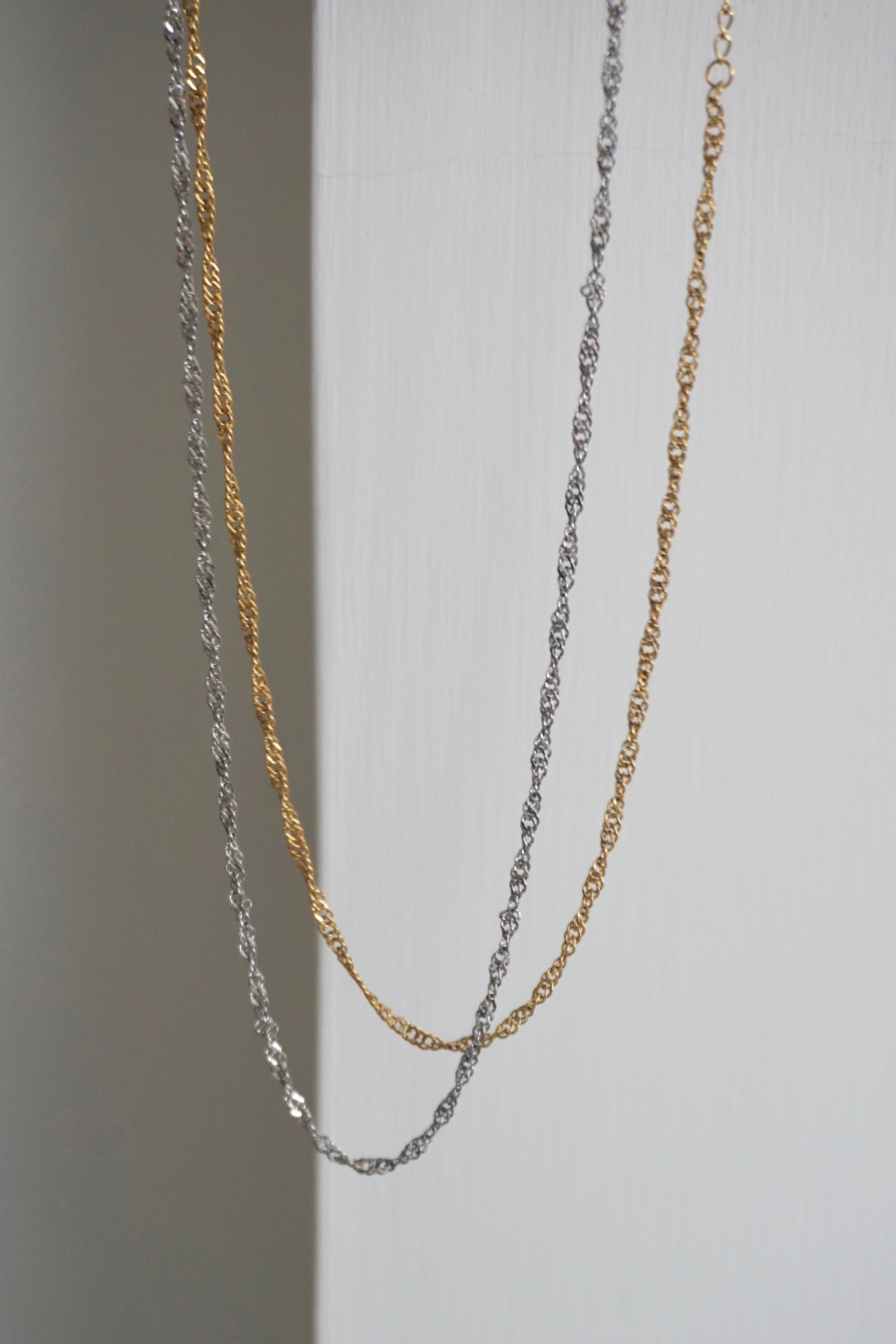 316L Wave Chain Necklace 百搭水波紋項鏈