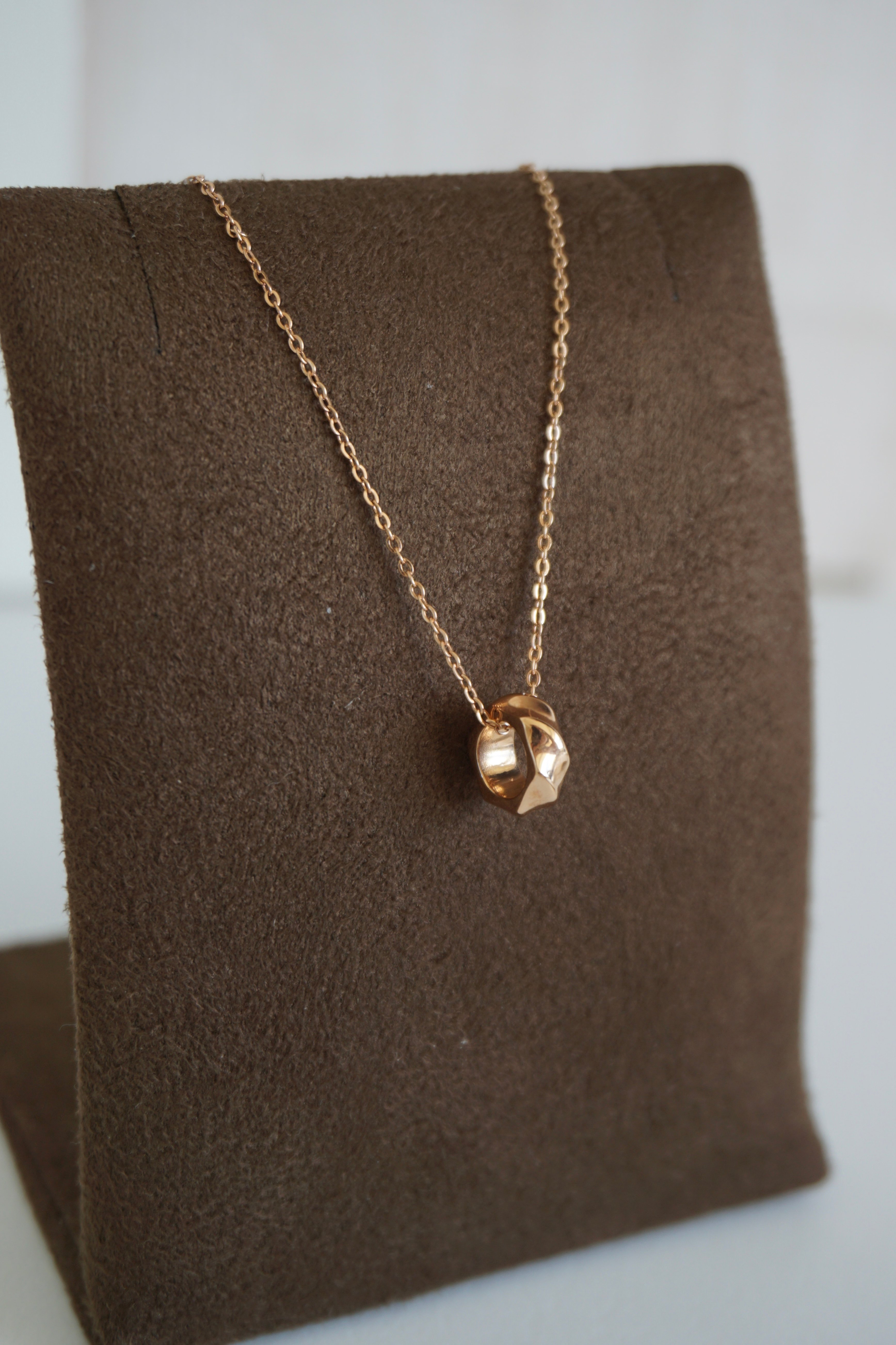 316L Twisted Barrel Pendant 法式扭轉小圓筒