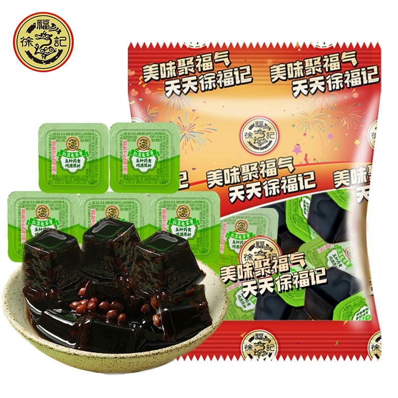 徐福记红豆龟苓膏500g藥食同源清润解馋零食小吃果冻布丁即食批发 質保12月
