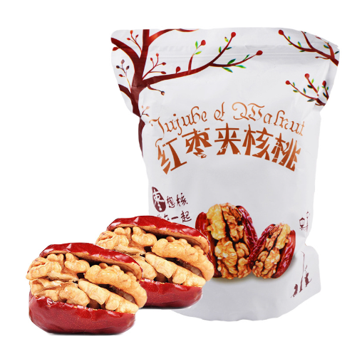 紅棗夾核桃500克/袋 新疆大紅棗夾新疆185大核桃一顆 顆顆飽滿營養好吃