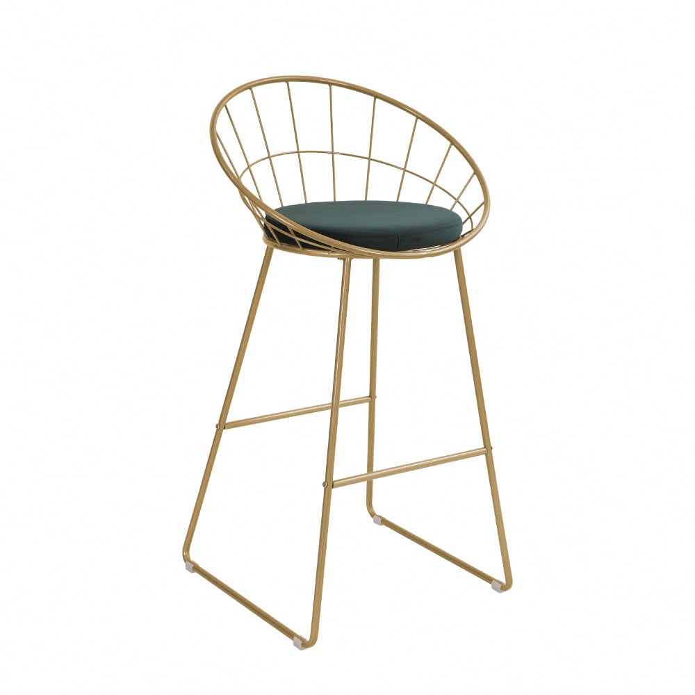 Moonlight月光全金腳軟墊吧檯椅-坐高76cm-三色可選