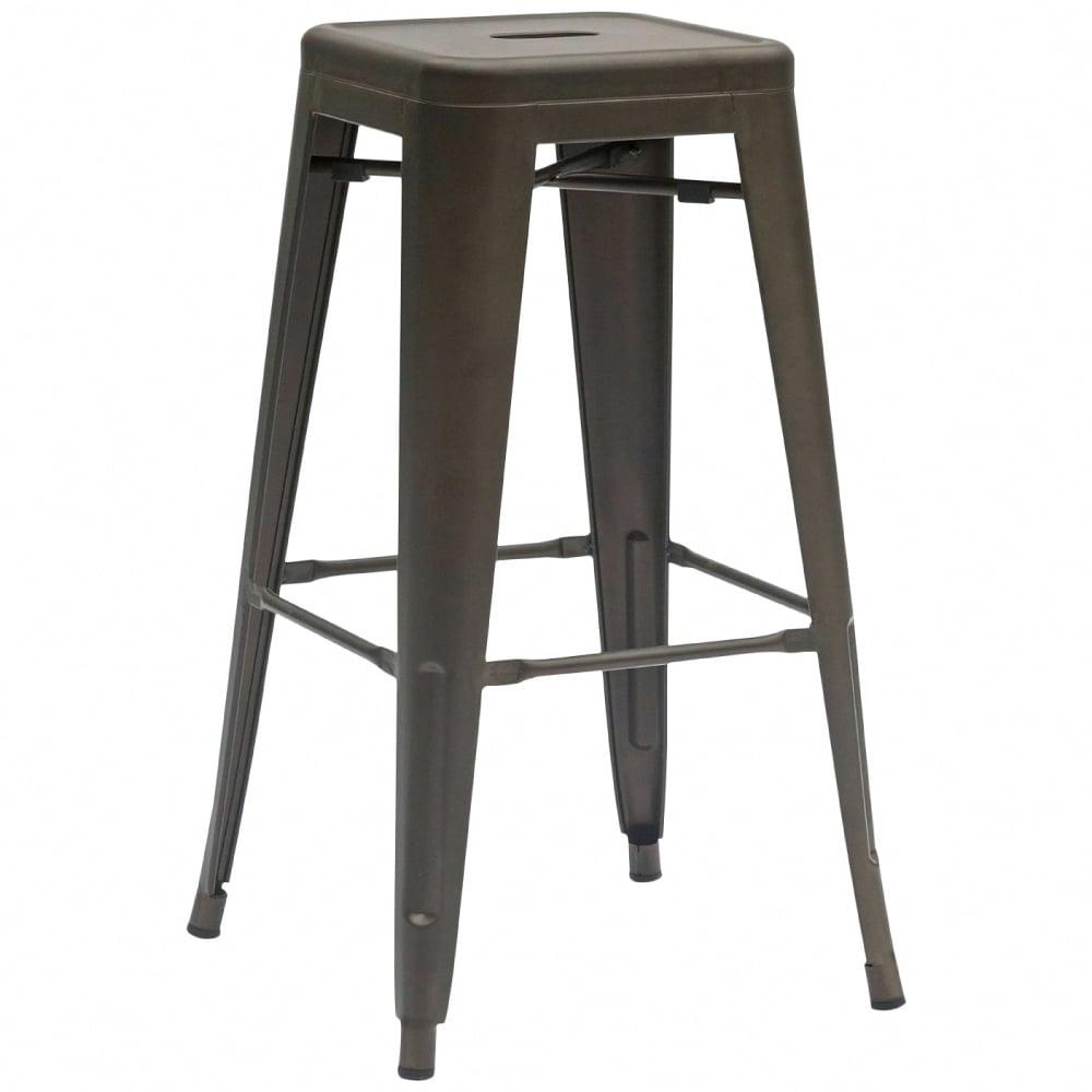 Yanni亞尼工業風可堆疊金屬吧檯椅-高76cm-四色可選