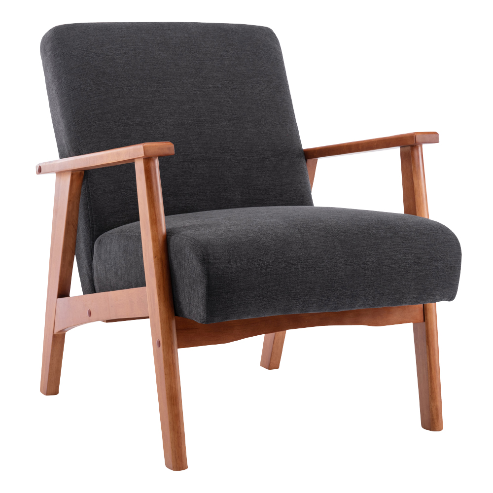 Sena賽娜布面厚感實木腳休閒椅-兩色可選