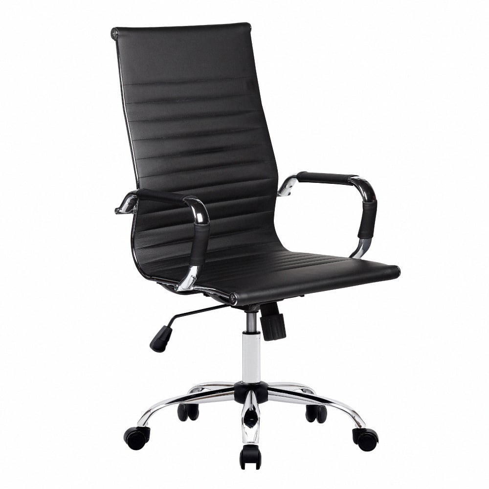 Cordin柯丹高背固定扶手可調式電腦椅-黑色