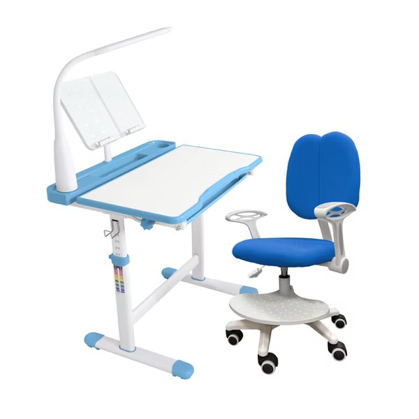 藍色DOYO朵幼兒童成長桌椅組(贈燈及書架)