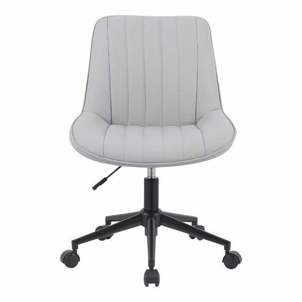 艾格PU極緻舒適直紋電腦椅-灰色