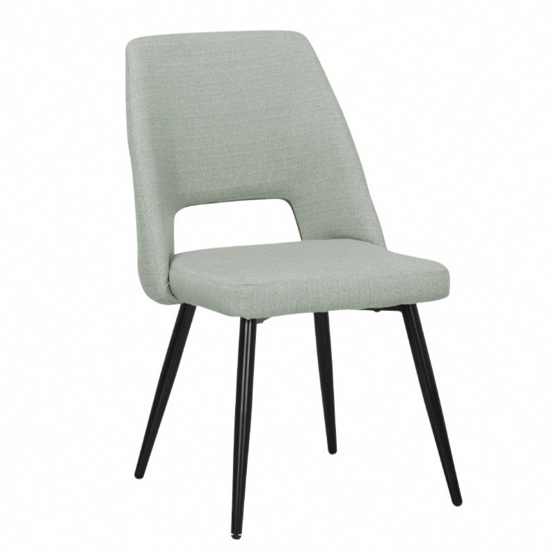 Kerr科爾微流線鏤空造型餐椅-灰綠色