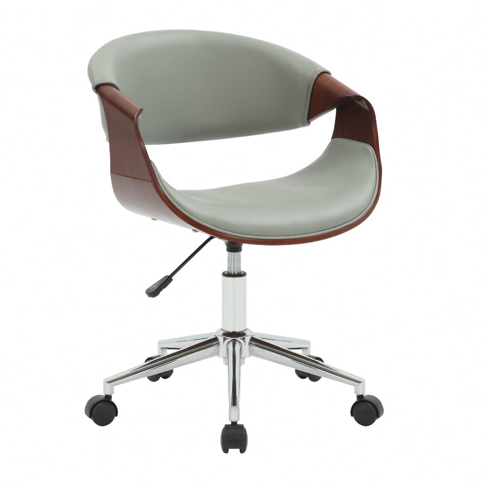 Jessie傑西PU面流線曲木可調式電腦椅-兩色可選