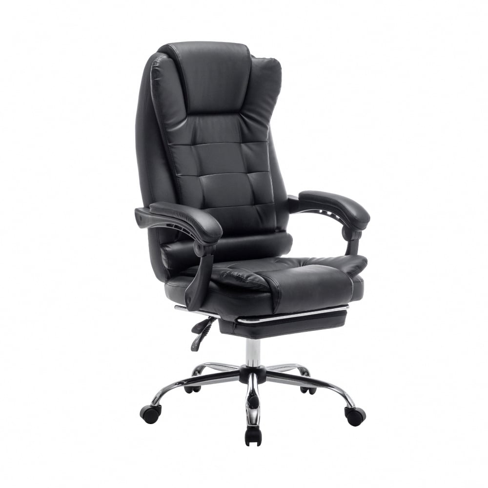 Cozy科茲可調式置腳電腦椅-黑色