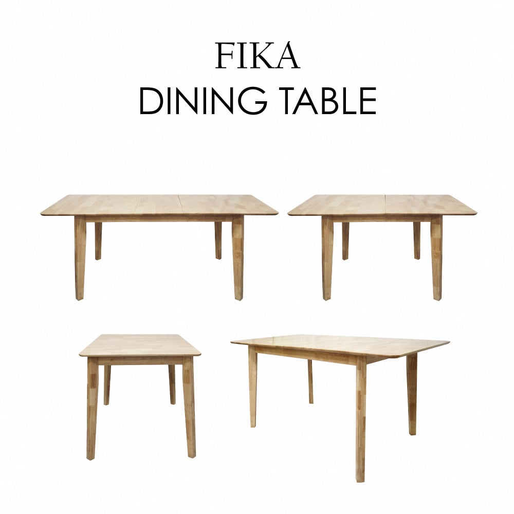 Fika悠享寬1.2-1.5m伸縮型實木餐桌-原木色