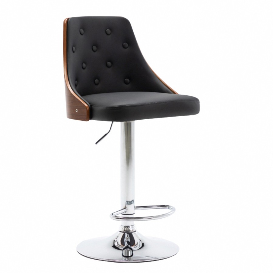 Trey特雷曲木PU拉扣可調式吧檯椅-兩色可選