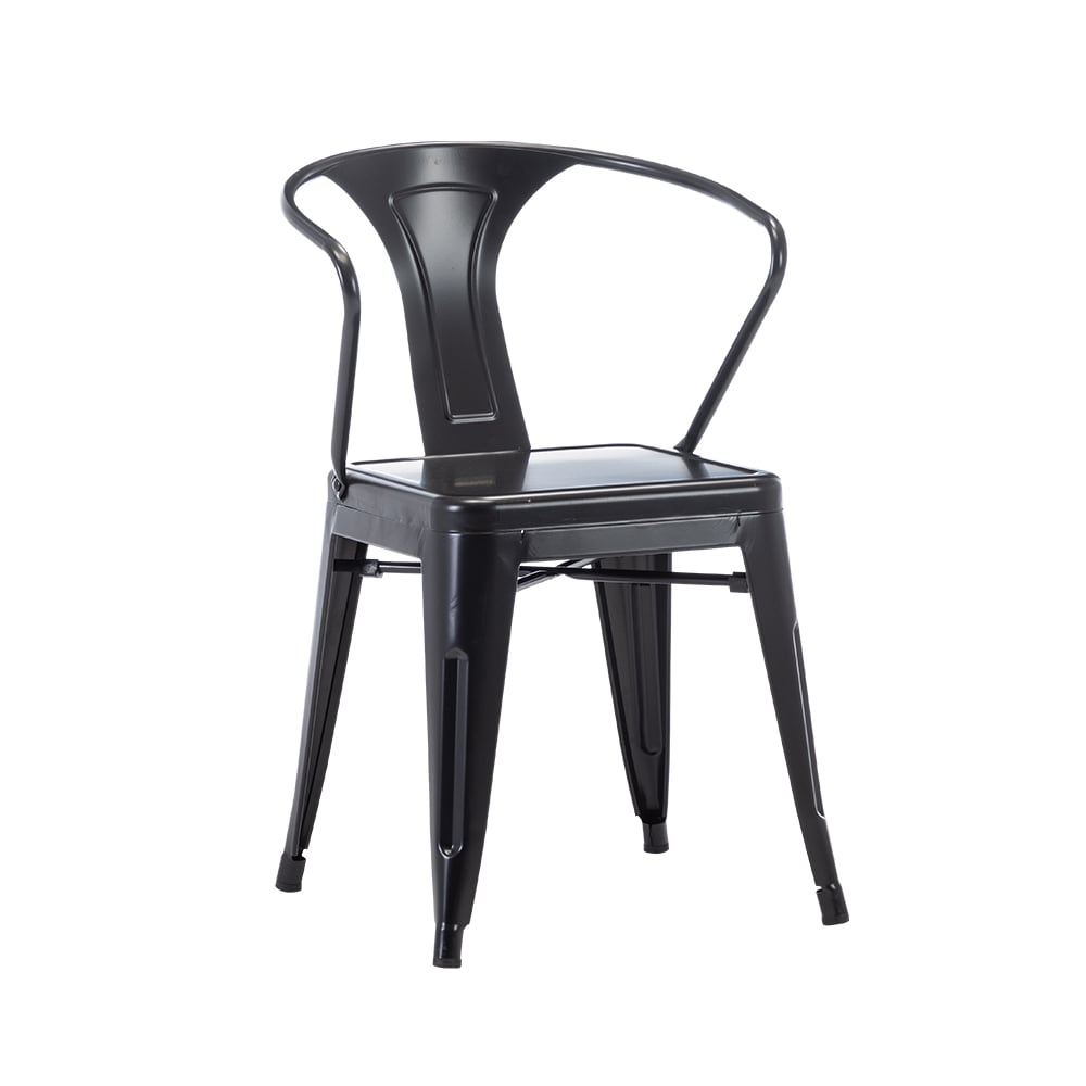 Joa喬亞工業風金屬造型背靠餐椅 三色可選