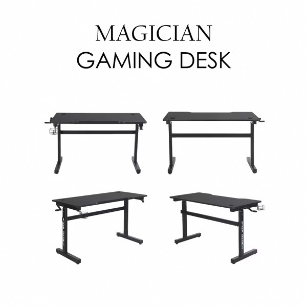Magician魔術師手動升降碳纖維電競桌-黑色