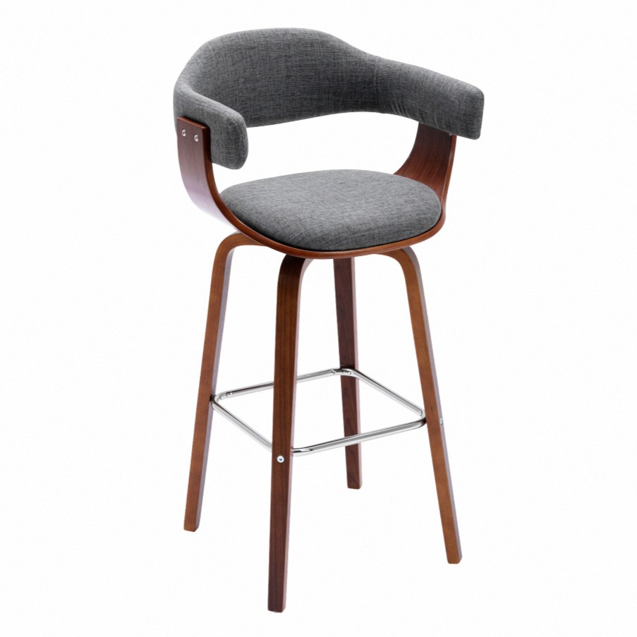 Nelly奈莉布面曲木可旋轉固定吧檯椅-坐高71cm-兩色可選