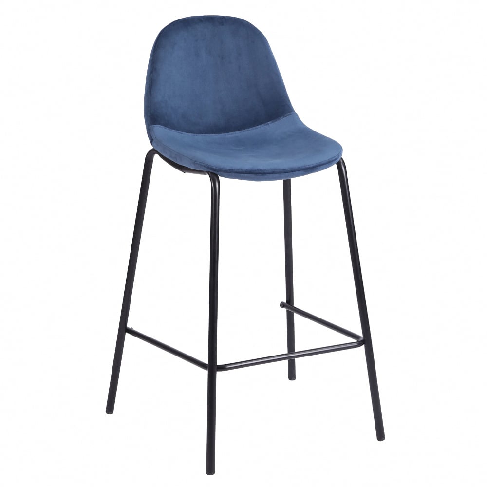 Hayn海恩絨布黑腳經典吧檯椅-坐高61cm-四色可選