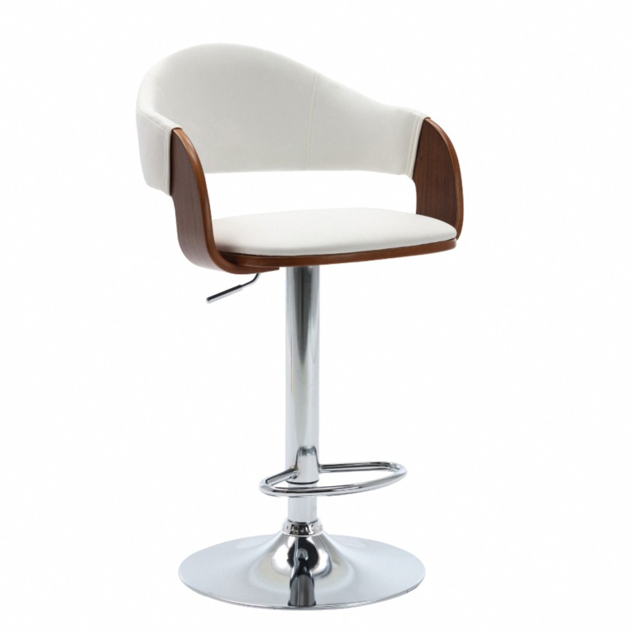 Bonnie邦妮曲木PU可調式吧檯椅-兩色可選