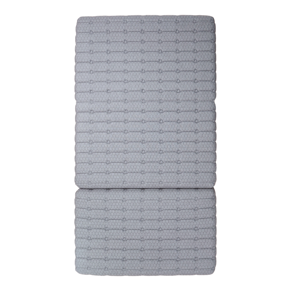 摺好睡冰晶紗涼感透氣三折床墊3.5尺-灰色