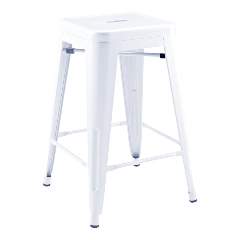 Vali瓦力工業風可堆疊金屬吧檯椅-高61cm