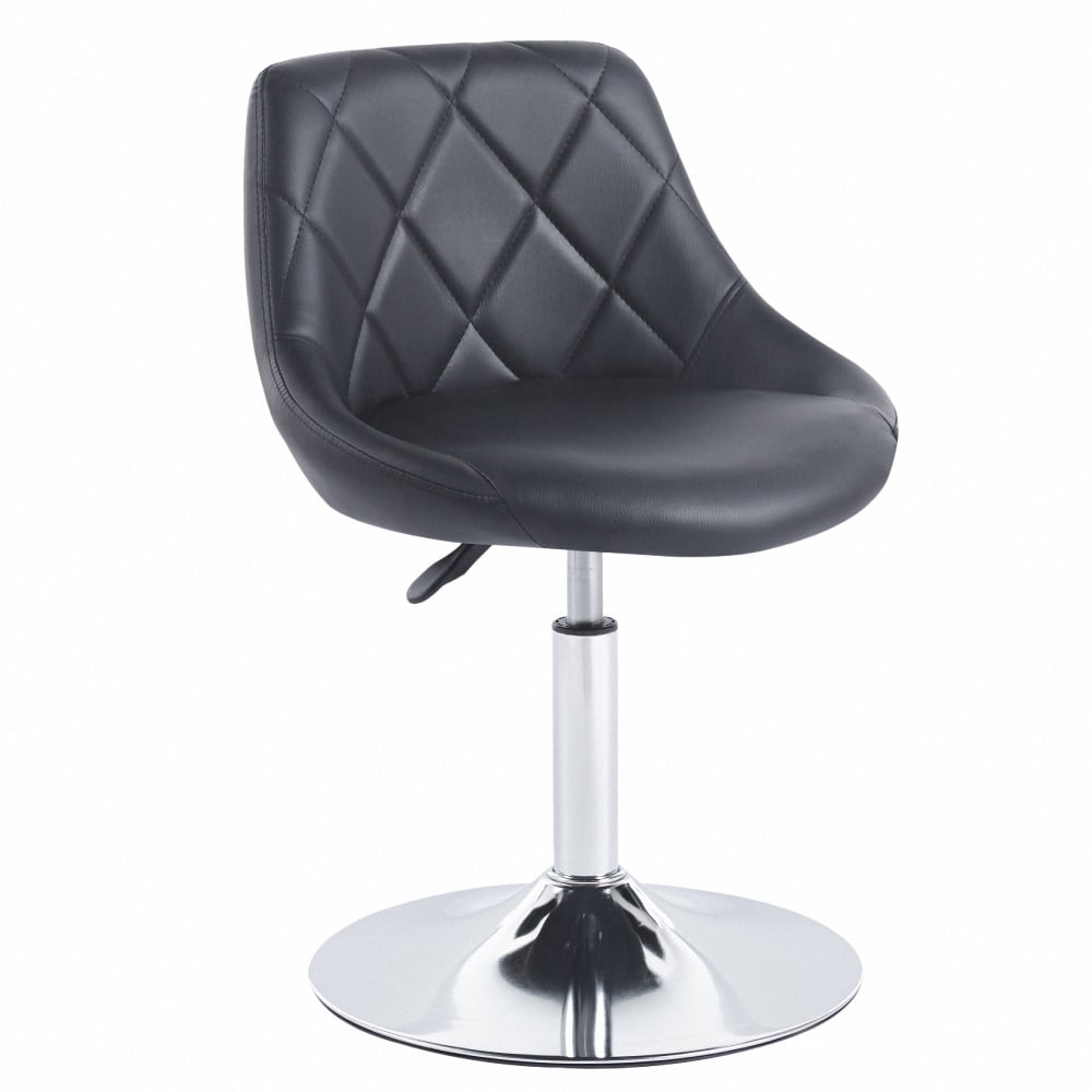 Luke路克菱格紋皮面可調式多功能圓盤椅-四色可選