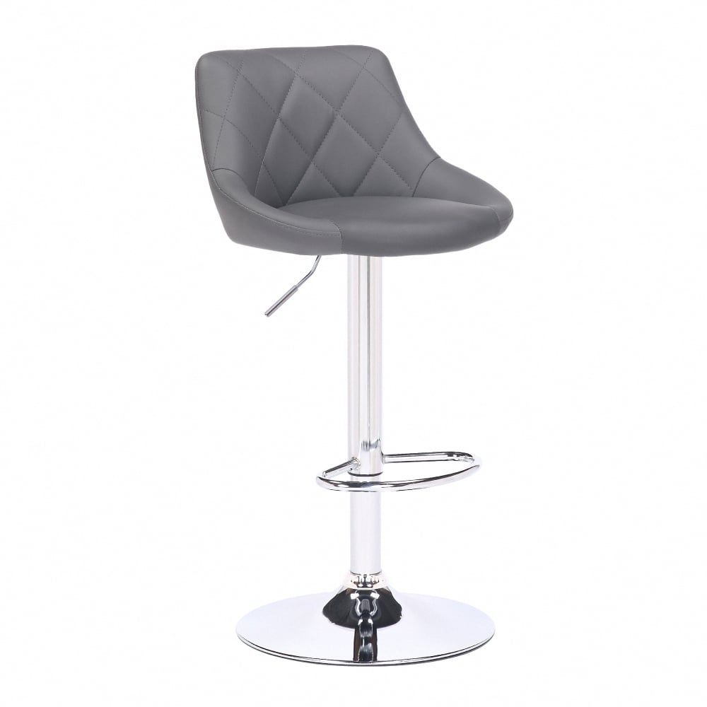 Logan羅根菱格紋皮面可調式吧檯椅-四色可選