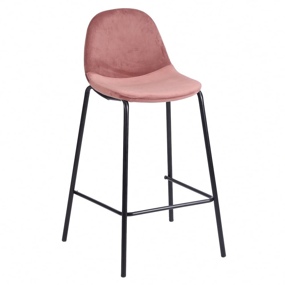 Hayn海恩絨布黑腳經典吧檯椅-坐高61cm-四色可選