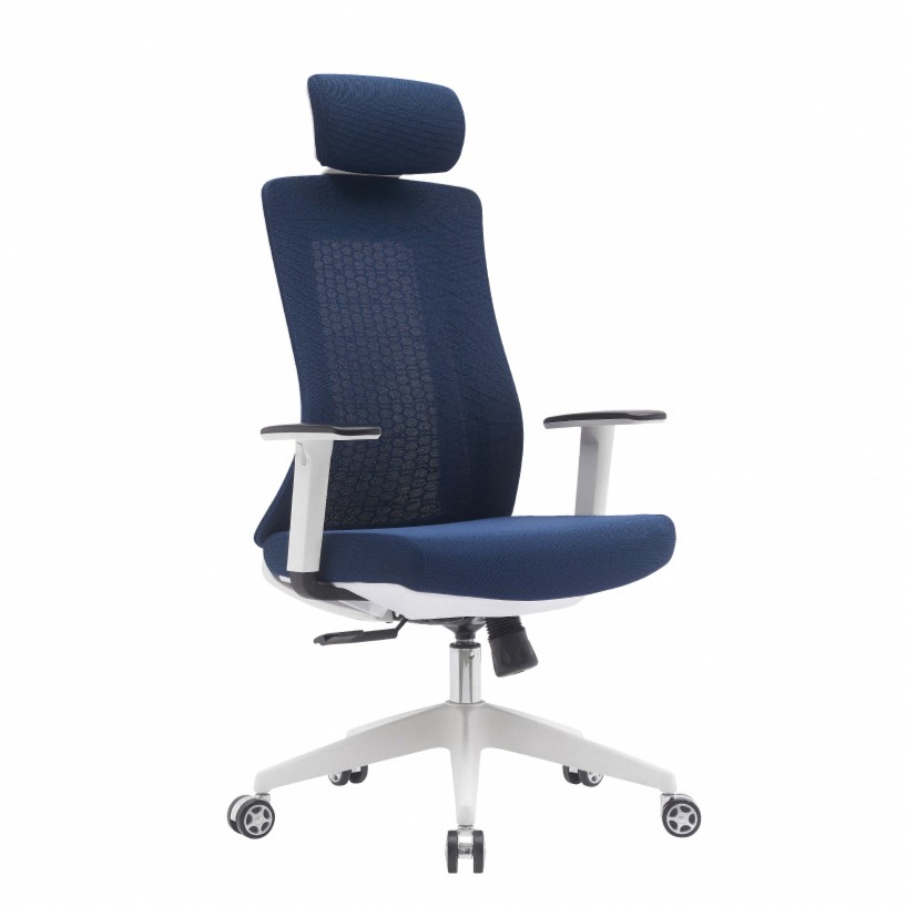 Vortex 4.0 旋流白框高背半網扶手人體工學電腦椅-三色可選