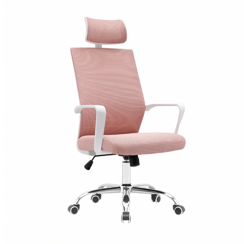 Heath希斯高背扶手半網可調式白框電腦椅-五色可選