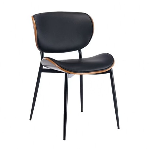 Adrian亞德里安PU面曲木簡約休閒餐椅-三色可選