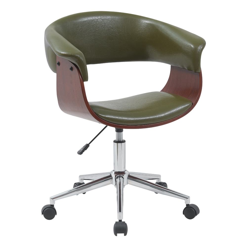 Carson卡森PU面扶手曲木升降電腦椅-四色可選