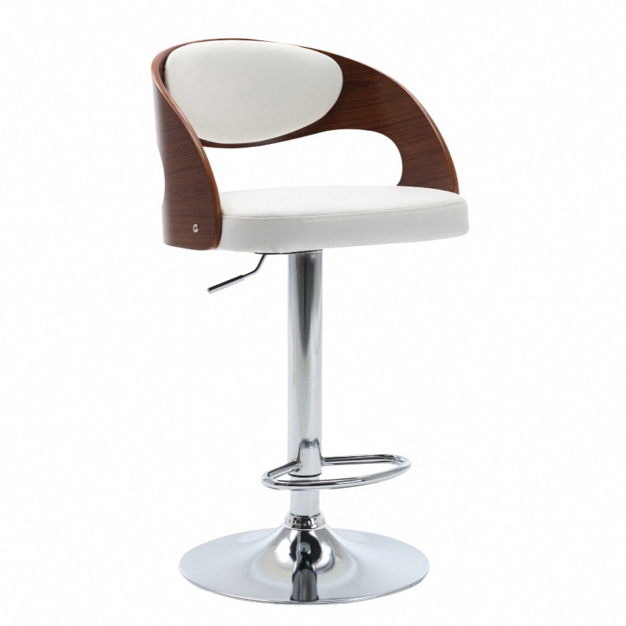 Izra伊澤拉曲木PU可調式吧檯椅-兩色可選