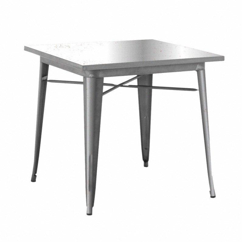 Delia迪麗雅工業風金屬方形餐桌-幅80cm-四色可選