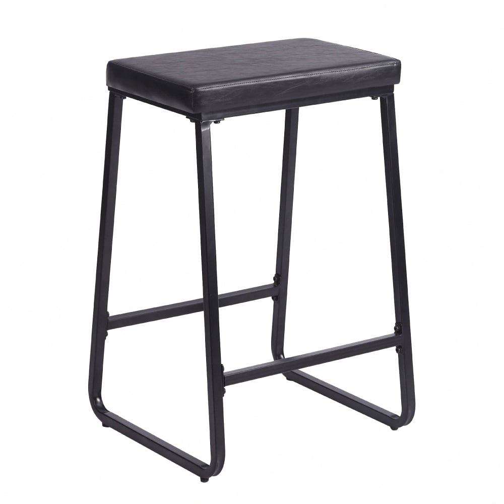 Daryl戴瑞爾復古PU黑腳吧檯椅-坐高73cm-三色可選