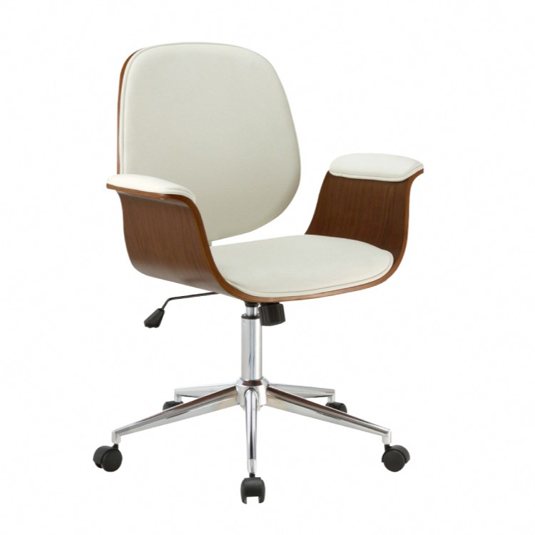 Idalia伊達利亞中低背曲木扶手電腦椅-兩色可選