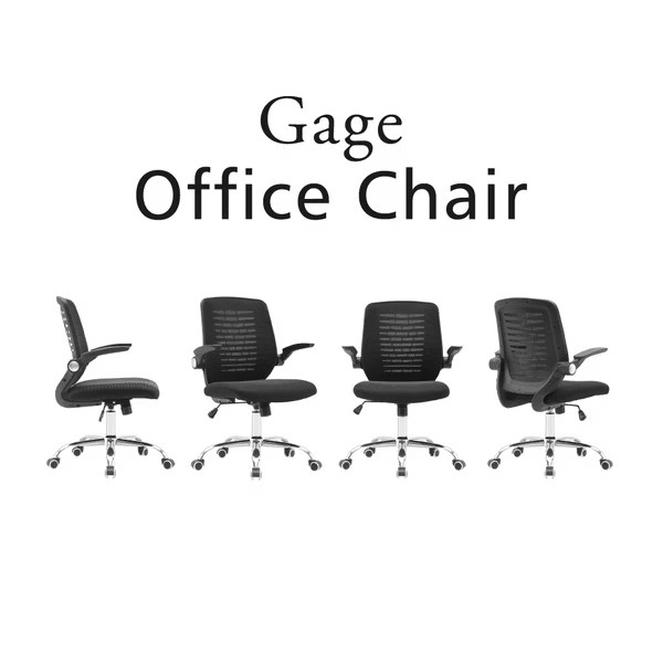 Gage蓋奇可調旋轉扶手電腦椅-黑色